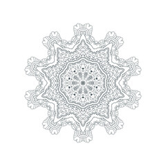 beautiful line art mandala vector