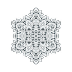 line art mandala vector for design