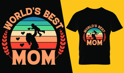 World's Best Mom typography t shirt design