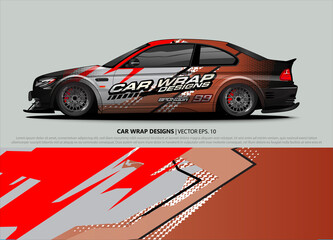 race car Livery for vehicle wrap design vector 
