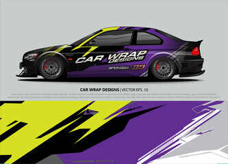 race car Livery for vehicle wrap design vector 
