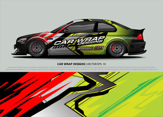 race car Livery for vehicle wrap design vector 
