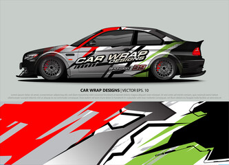 race car Livery for vehicle wrap design vector 
