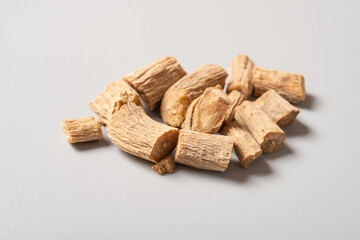 angle view herb NiuXi or Achyranthis Bidentatae Radix or Common Achyranthes