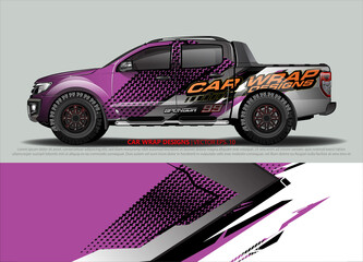 Fototapeta premium truck graphics. modern camouflage design for vehicle vinyl wrap 