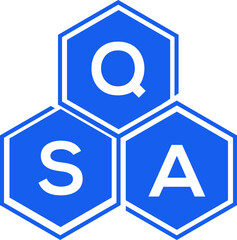 QSA letter logo design on White background. QSA creative initials letter logo concept. QSA letter design. 
