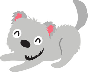 dog, characters, mascot, pets, cute, vector, fur, sitting, animal, young animal, puppy, playful, tail, cartoon, illustration, animal body part, canine 