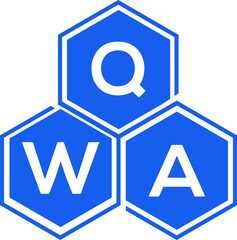 QWA letter logo design on White background. QWA creative initials letter logo concept. QWA letter design. 