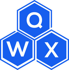 QWX letter logo design on White background. QWX creative initials letter logo concept. QWX letter design. 
