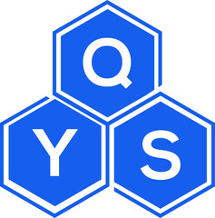 QYS letter logo design on White background. QYS creative initials letter logo concept. QYS letter design. 