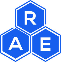 RAE letter logo design on black background. RAE  creative initials letter logo concept. RAE letter design.