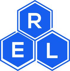 REL letter logo design on White background. REL creative initials letter logo concept. REL letter design. 