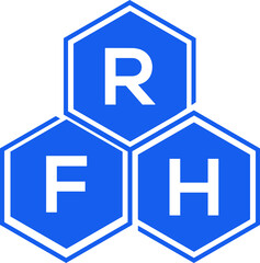 RFH letter logo design on White background. RFH creative initials letter logo concept. RFH letter design. 