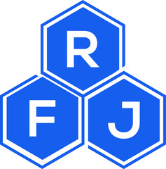 RFJ letter logo design on White background. RFJ creative initials letter logo concept. RFJ letter design. 