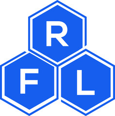 RFL letter logo design on White background. RFL creative initials letter logo concept. RFL letter design. 