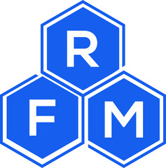 RFM letter logo design on White background. RFM creative initials letter logo concept. RFM letter design. 