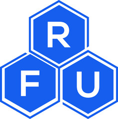 RFU letter logo design on White background. RFU creative initials letter logo concept. RFU letter design. 