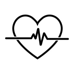 heart and heartbeat icon vector