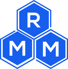 RMM letter logo design on black background. RMM  creative initials letter logo concept. RMM letter design.