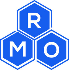 RMO letter logo design on black background. RMO  creative initials letter logo concept. RMO letter design.