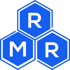 RMR letter logo design on black background. RMR  creative initials letter logo concept. RMR letter design.