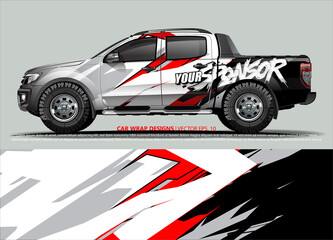 Fototapeta premium truck graphics. modern camouflage design for vehicle vinyl wrap 