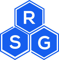 RSG letter logo design on black background. RSG  creative initials letter logo concept. RSG letter design.