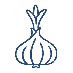 Onion Doodle Drawing Line Art Outline Illustration Vector