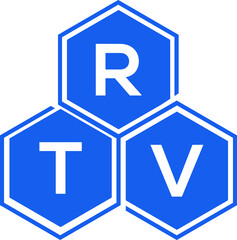 RTV letter logo design on White background. RTV creative initials letter logo concept. RTV letter design. 