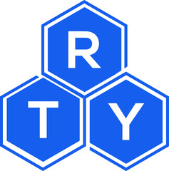 RTY letter logo design on White background. RTY creative initials letter logo concept. RTY letter design. 