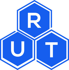 RUT letter logo design on White background. RUT creative initials letter logo concept. RUT letter design. 