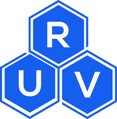 RUV letter logo design on White background. RUV creative initials letter logo concept. RUV letter design. 