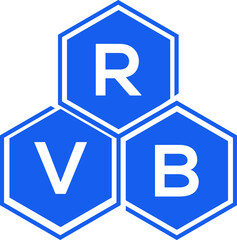 RVB letter logo design on White background. RVB creative initials letter logo concept. RVB letter design. 