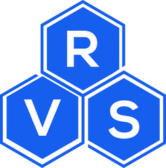 RVS letter logo design on White background. RVS creative initials letter logo concept. RVS letter design. 