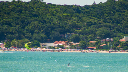 Fototapeta premium kitesurf na praia de Ponta das Canas Florianópolis Santa Catarina Brasil Florianopolis