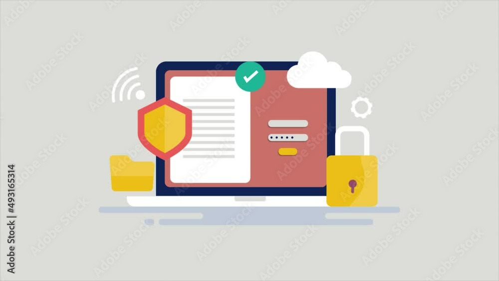 Canvas Prints data security, online personal data protection, secure cloud storage with documents, files, informat