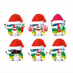 Santa Claus emoticons with african republic flag cartoon character