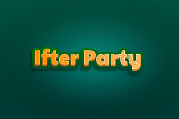 iftar party text effect template