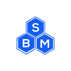 SBM letter logo design on White background. SBM creative initials letter logo concept. SBM letter design. 
