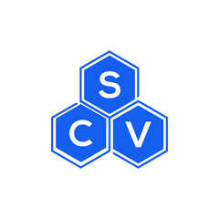 Obraz premium SCV letter logo design on White background. SCV creative initials letter logo concept. SCV letter design. 