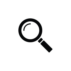 Magnifying glass glyph icon. Simple solid style. vector sign, linear pictogram isolated on white background. Logo illustration design. EPS 10.