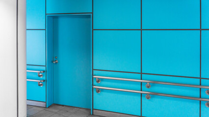 Space with blue walls and doors_06