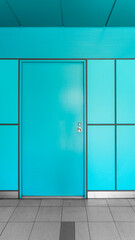 Space with blue walls and doors_33