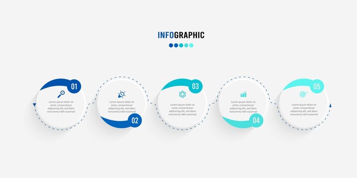 Business data visualization. Process chart. Abstract elements of graph, diagram with steps, options, parts or processes. Vector business template for presentation. Creative concept for infographic