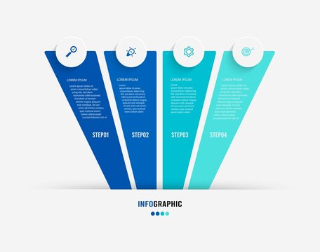 Business data visualization. Process chart. Abstract elements of graph, diagram with steps, options, parts or processes. Vector business template for presentation. Creative concept for infographic