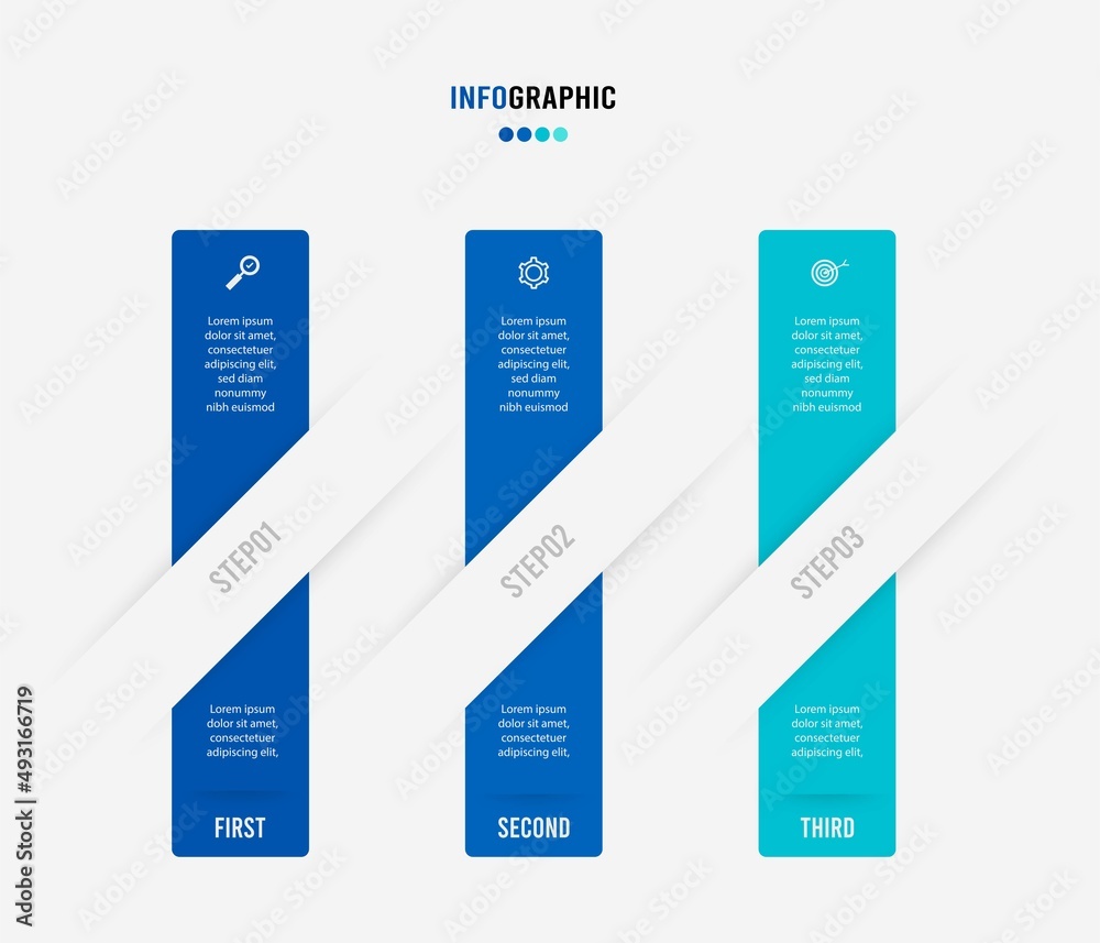 Wall mural business data visualization. process chart. abstract elements of graph, diagram with steps, options,