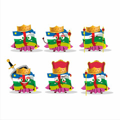 Fototapeta premium Queen and her magic clothes cartoon of african republic flag wearing tiara