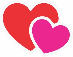 illustration of symbol love and sign