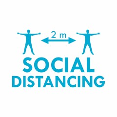 Social distancing logo template illustration
