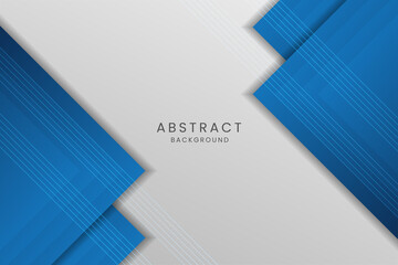 Blue and white modern paper business technology abstract background. Minimal overlap vector design template for wallpaper, cover, presentation, corporate, banner, magazine, flyer, texture, web